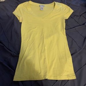 yellow DEB vneck